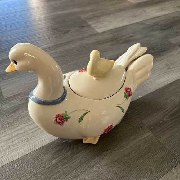 Lenox Poppies Blue Goose Tureen Porcelain Soupière New - Picture 3 of 5